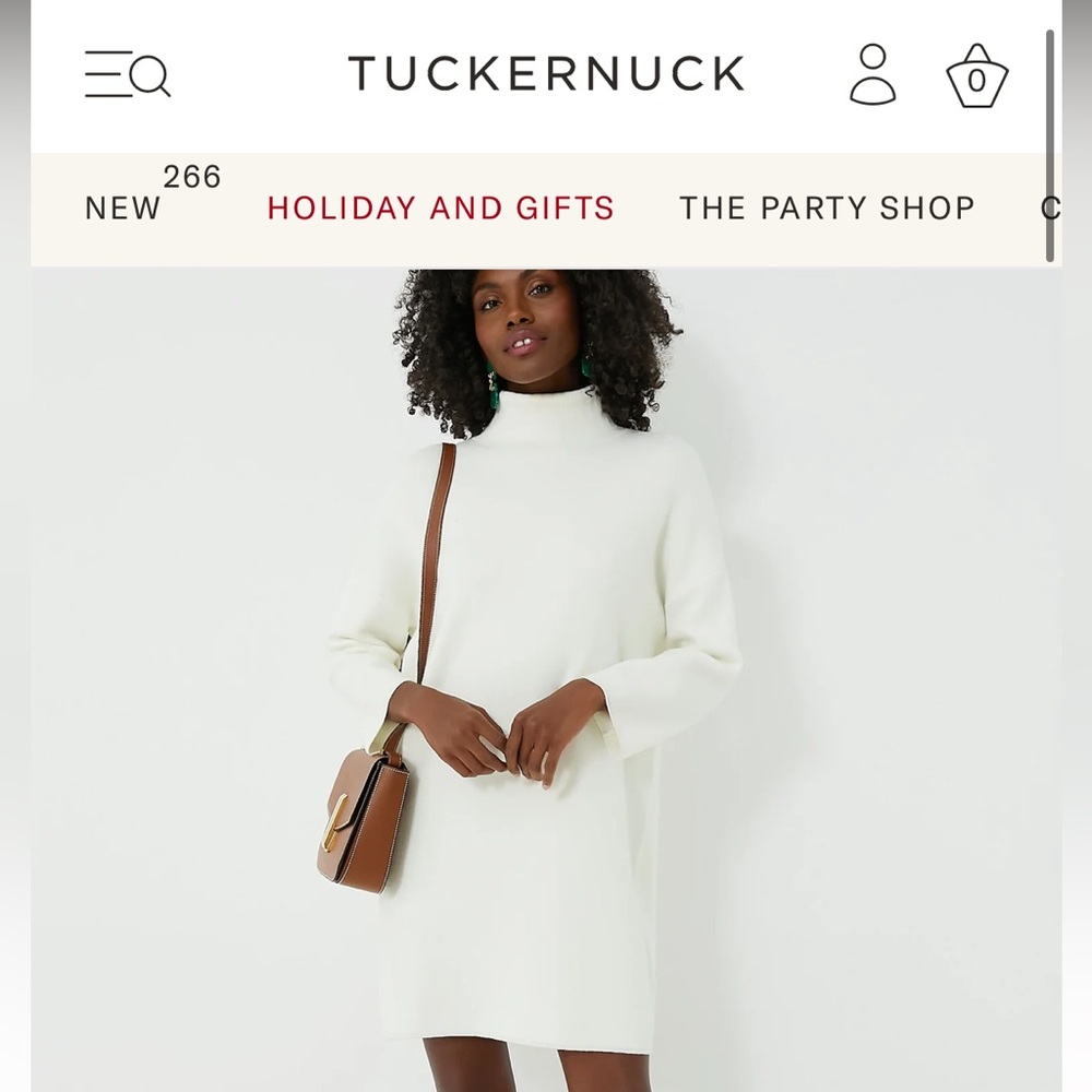 Tuckernuck Vivianne White Sweater Dress